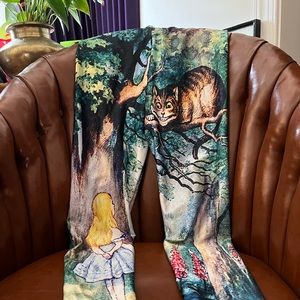 Blackmilk Cheshire Cat Alice in Wonderland Leggings size M